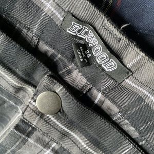Pre owned Elwood Gray & Black Plaid Pants